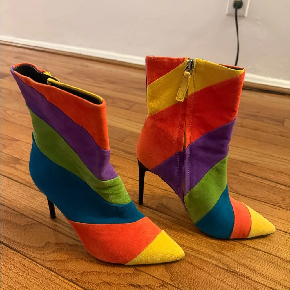 Alice + Olivia Multicolor Heeled Boots - Picture 1 of 4